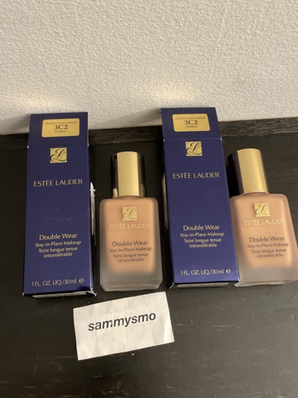 ESTEE LAUDER DOUBLE WEAR STAY IN PLACE MAKEUP 3C2 PEBBLE 1 oz., x2 OLD FORMULA